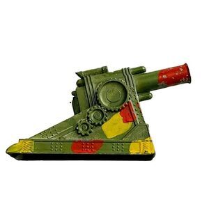 Vintage Barclay Manoil WW1 Hallow Cast Toy Cannon Lead Camo Cannon
